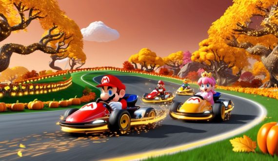 Autumn Velocity: Navigating Mario Kart's Enchanted Fall Region img